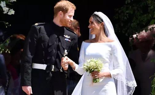 Photo du prince Harry et Meghan lors de leur mariage